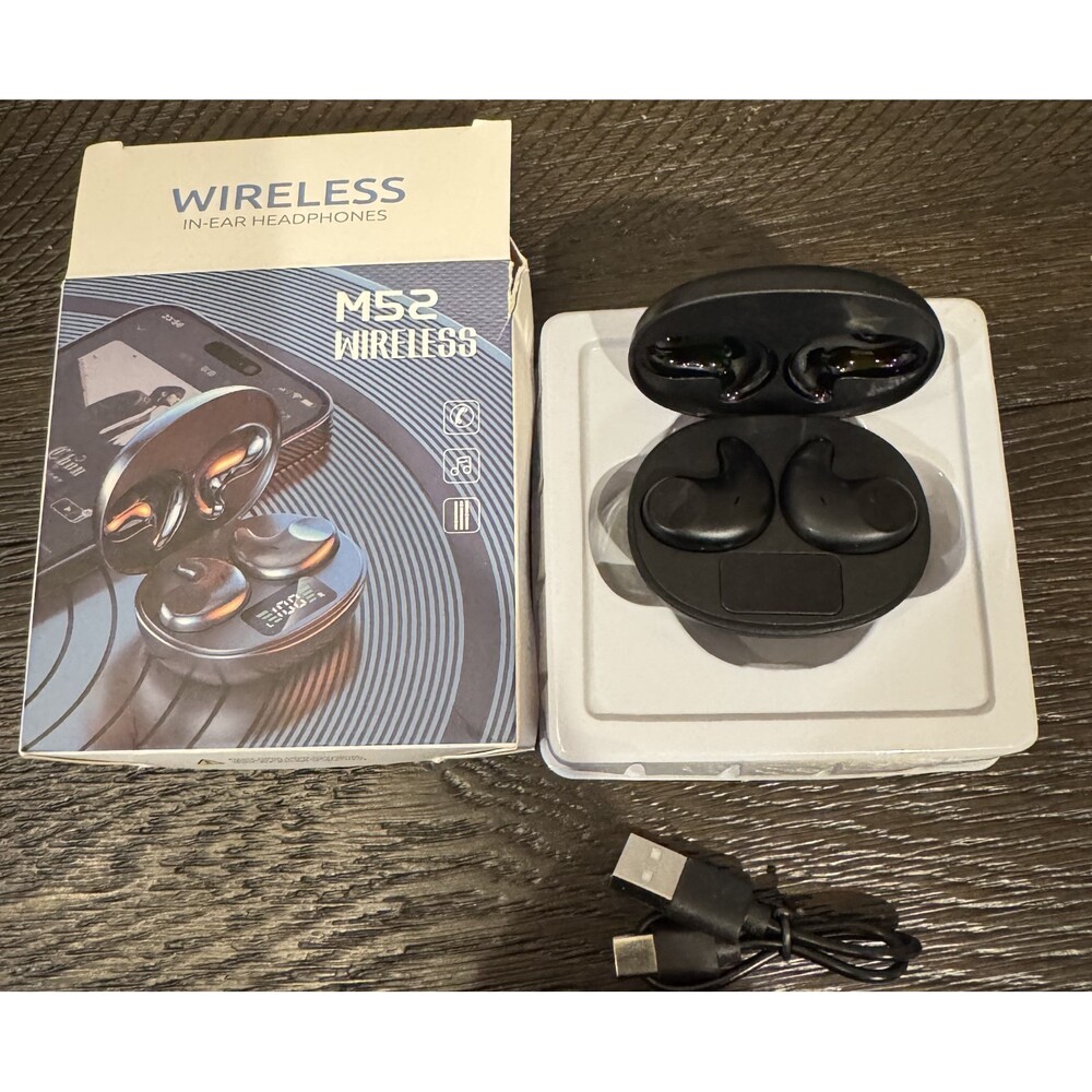 New M52m Black Wireless Earbuds